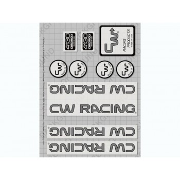 Old School ZX BMX Series 82/84 Grey over Chrome Decals By CW