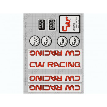 Old School ZX BMX Series 82/85 Red over Chrome Decals By CW