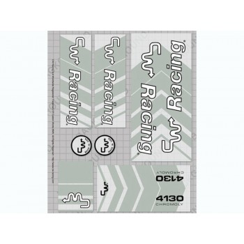 Old School BMX Z1000 Series (Chevron Style) 82/85 Light Grey over Clear Decals By CW