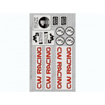 Old School BMX Phaze 1 84/85 Red over Chrome Decals By CW