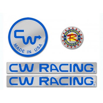 Old School BMX Square Brace Seat post Blue Decals By CW