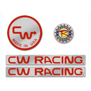 Old School BMX Square Brace Seat post Red Decals By CW