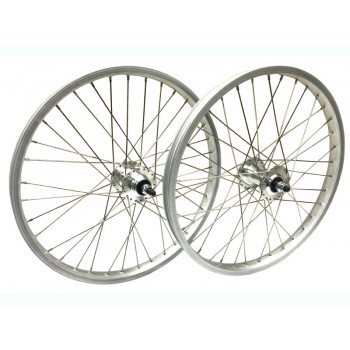 Old School BMX Front and Rear Araya type wheel set 24" Silver by Old School BMX