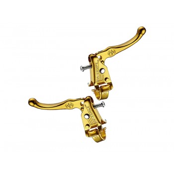 Old School BMX Gold Tech 3 MX 121 Left and Right levers by Dia Compe