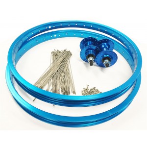 Old School BMX Front and Rear Araya type 7X Rims 20" Blue DIY Kits by Old School BMX