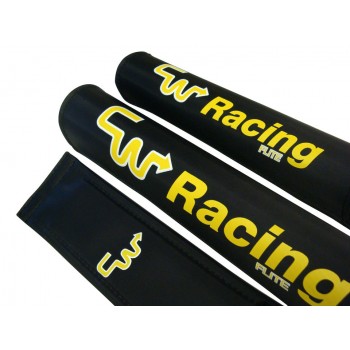 Old School BMX CW Racing Nylon Pad Set Black / Yellow Font By CW