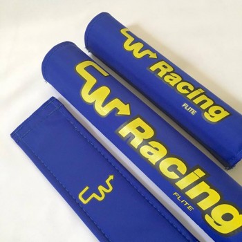 Old School BMX CW Racing Nylon Pad Set Blue / Yellow Font By CW