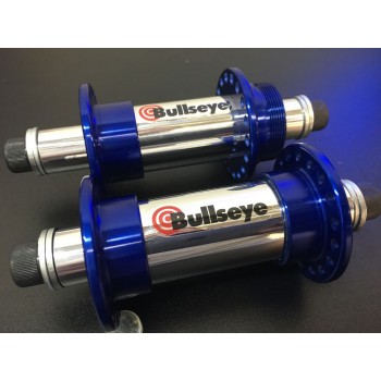 Old School BMX Bullseye sealed BMX Hubs Blue with polished centre by Bullseye