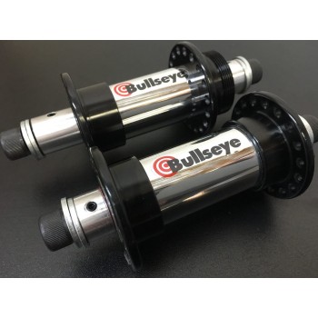Old School BMX Bullseye sealed BMX Hubs Black with polished centre by Bullseye
