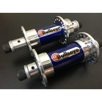 Old School BMX Bullseye sealed BMX Hubs Blue centre Polished outside by Bullseye