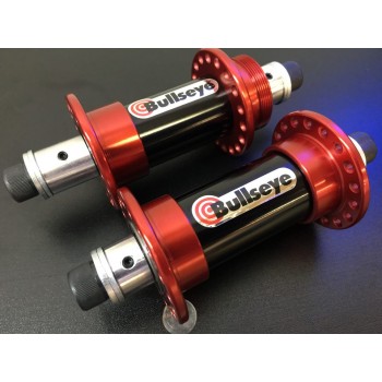 Old School BMX Bullseye sealed BMX Hubs Black centre Red outside by Bullseye