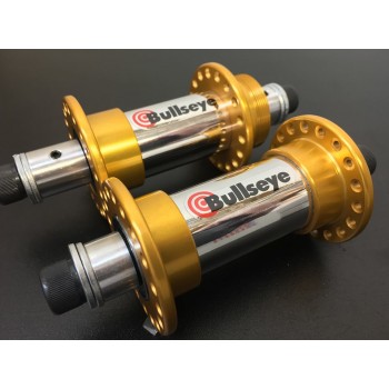 Old School BMX Bullseye sealed BMX Hubs Gold with polished centre by Bullseye