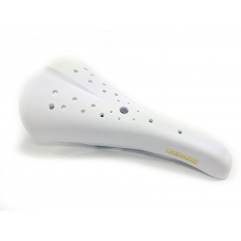 Old School BMX Freestyle Style White Plastic saddle by Old School BMX