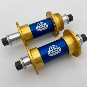 Old School BMX Limited Edition SE sealed BMX Hubs Blue Gold by Bullseye