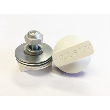 Old School BMX Kool Stop White pads with Silver fins by Kool Stop