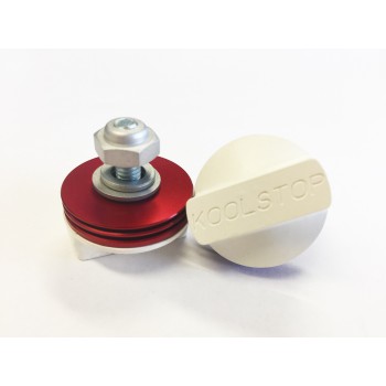 Old School BMX Kool Stop White pads with Red fins by Kool Stop