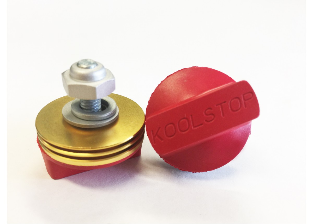 Old School BMX Kool Stop Red pads with Gold fins by Kool Stop Old School BMX Kool Stop Red pads with Gold fins by Kool Stop