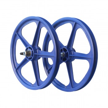 Old School BMX 20" Blue Skyway Tuff Cassette Wheels 9T by Skyway