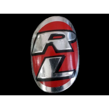 Old School BMX REDLINE Head Badge - Red/Silver By Redline