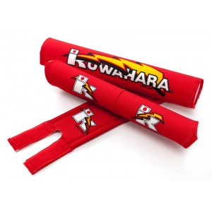 Old School BMX Frame Pad Set Red by Kuwahara Old School BMX Frame Pad Set Red by Kuwahara