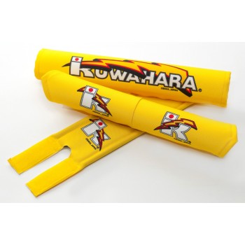 Old School BMX Frame Pad set Yellow by Kuwahara