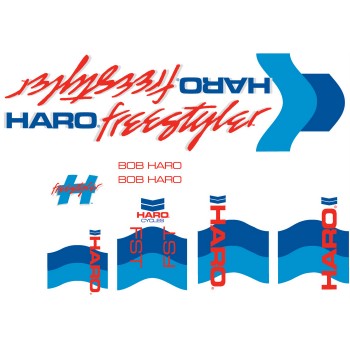 Old School BMX HARO 1985 Decals FST Red white by Haro