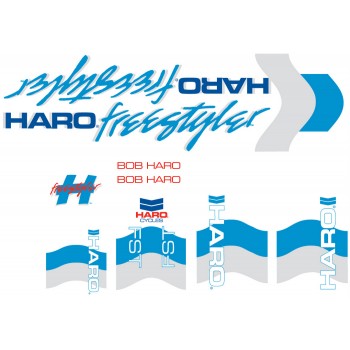 Old School BMX HARO 1985 Decals FST blue white by Haro