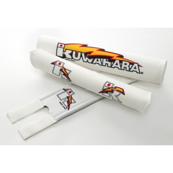 Old School BMX Frame Pad set White by Kuwahara