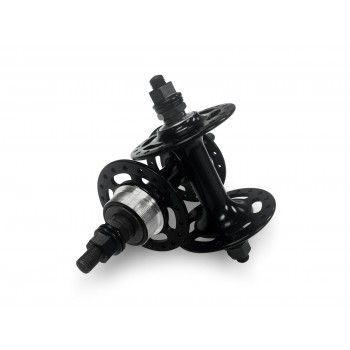 Old School BMX High flanged Front and Rear hubs Black by KT