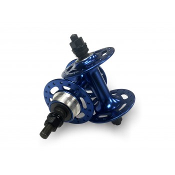 Old School BMX High flanged Front and Rear hubs Blue by KT