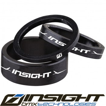 INSIGHT Head Set Spacers 1" Alloy 3 5 & 10mm (Black)