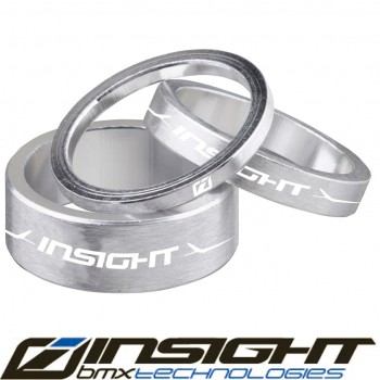INSIGHT Head Set Spacers 1" Alloy 3 5 & 10mm (Polished)