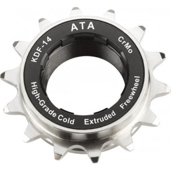 Old School BMX FREEWHEEL 1/2 X 1/8 14T BLACK NICKEL By ATA