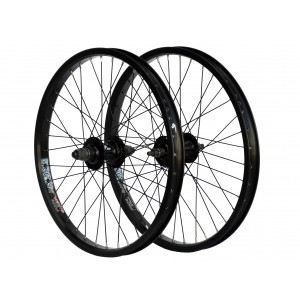 BMX Expert Wheels Front and Rear 20" x 36H Black by DRS