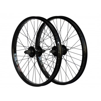 BMX Expert Wheels Front and Rear 20" x 36H Black by DRS