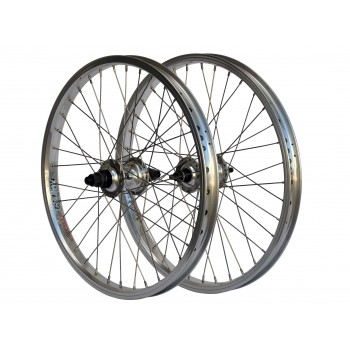 BMX Expert Wheels Front and Rear 20" x 36H Polished by DRS