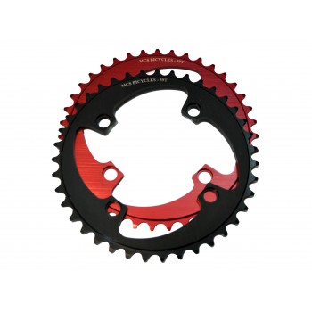 BMX 104BCD 4 Hole Chainring 42T Red - USA Made By MCS