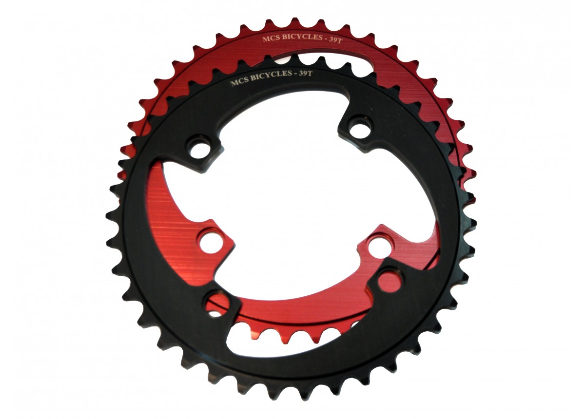 MCS 104 4 BOLT CHAINRING GEAR BMX 43T BLACK MADE IN THE USA BICYCLE