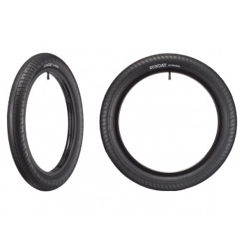 BMX Street Sweeper Jake Seeley Tyre by Sunday 20 x 2.4 - Black by Sunday