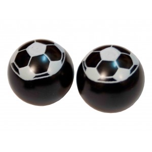 BMX Football Valve Caps Pack of 10 Black/White by Prime Aero