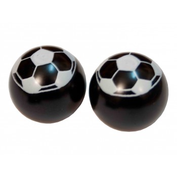 BMX Football Valve Caps Pack of 10 Black/White by Prime Aero