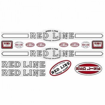 Old School BMX Reproductions 1980 Proline Decals White by Redline