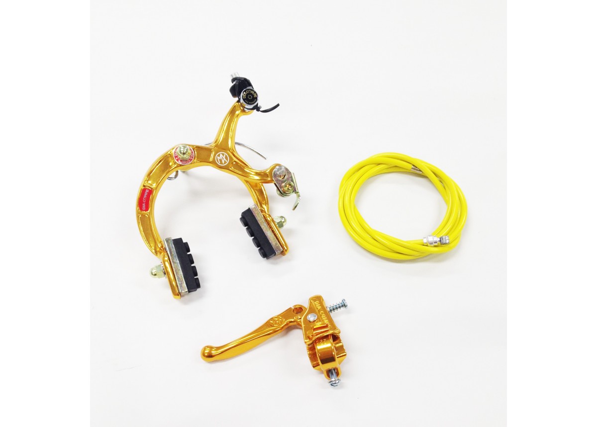 DIA-COMPE MX-1000 CALIPER-LEVER-CABLE FRONT OR REAR GOLD BRAKE KIT W//GOLD CABLE
