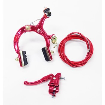 Old School BMX Red MX 1000 Rear with Tech 3 lever and Cable by Dia Compe