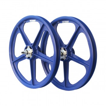 Old School BMX 20" Blue Skyway Wheels with Flanges by Skyway