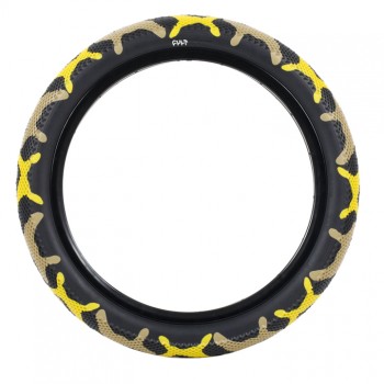 BMX Cult Vans Tyre 20" x 2.4 Yellow Camo