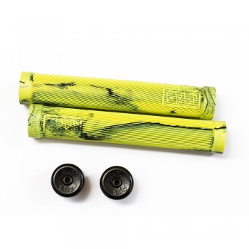 BMX Cult Heavens Gate Brandon Begin Grips - Lime Swirl