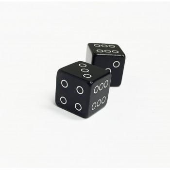 Old School BMX Black Alloy Dice Valve Caps by Old School BMX