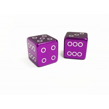 Old School Bmx Purple Alloy Dice Valve Caps by Old School Bmx