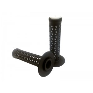 Old School BMX Ame Unitron Grips Black over White by Ame